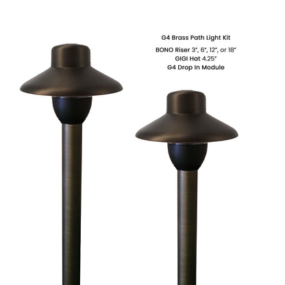G4 Drop-In Path Light Kit with BONO (.98") Riser - Path Light from 702 Lighting in Las Vegas