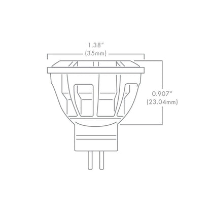 Brilliance MR11-2-3000-120 • MR11 LED Bulb 2W, 3000K & 120°