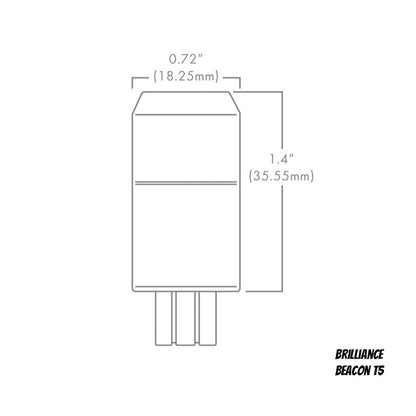 T5 lamp, bulb by Brilliance LED, Dimensions