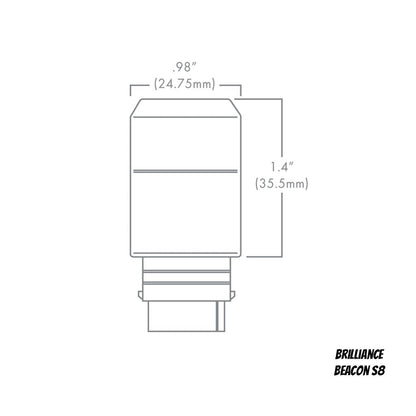Brilliance BEACON-S8-2700 • Ceramic S8 LED Bulb 2W & 2700K