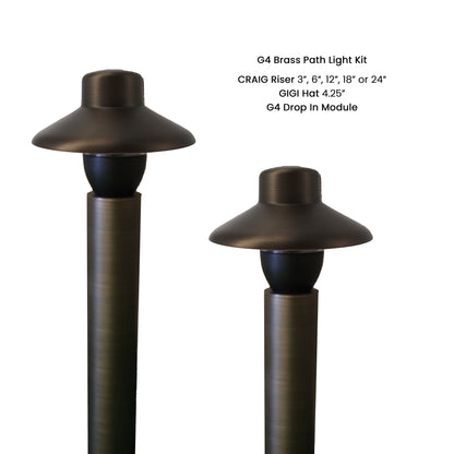 G4 Drop-In Path Light Kit with CRAIG (1.65") Riser - Path Light from 702 Lighting in Las Vegas