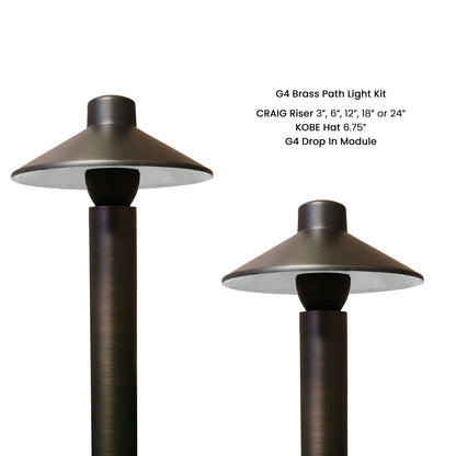 G4 Drop-In Path Light Kit with CRAIG (1.65") Riser - Path Light from 702 Lighting in Las Vegas