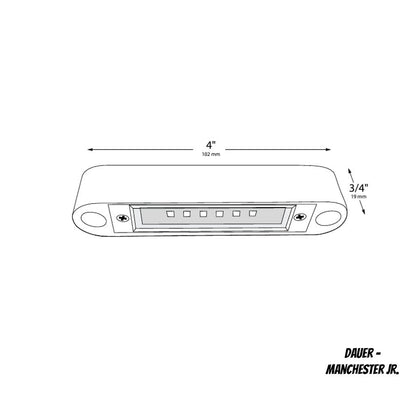 Dauer 490127-3000K • MANCHESTER JR. Integrated LED Hardscape 3000K