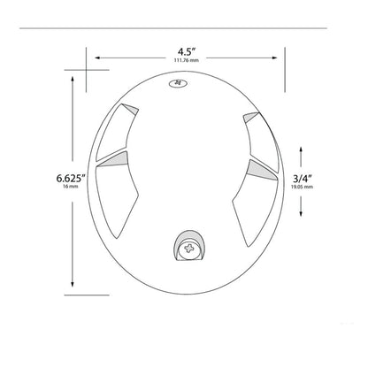 Dauer 489935-S-3K • MARINER Double-Aperture 12V Dock Light 3000K, Silver