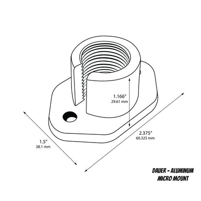 Dauer 490186 • Aluminum Micro Surface Mount