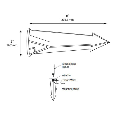 dauer slotted mounting ground stake