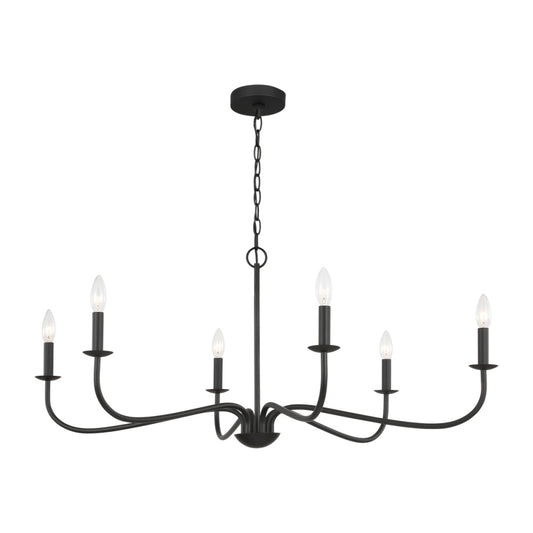 Generation Lighting GLC1196MBK Abells Five Light Chandelier