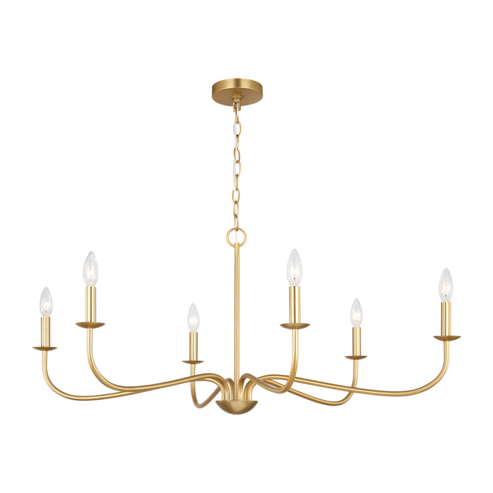 Generation Lighting GLC1196SB Abells Six Light Chandelier