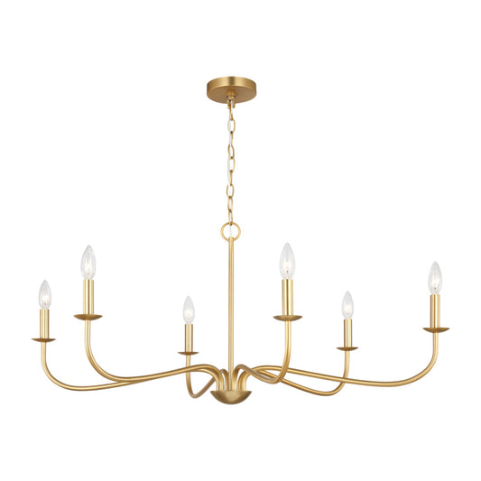 Generation Lighting GLC1196SB Abells Six Light Chandelier