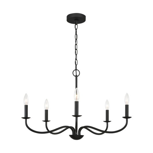 Generation Lighting GLC1205MBK Abells Five Light Chandelier