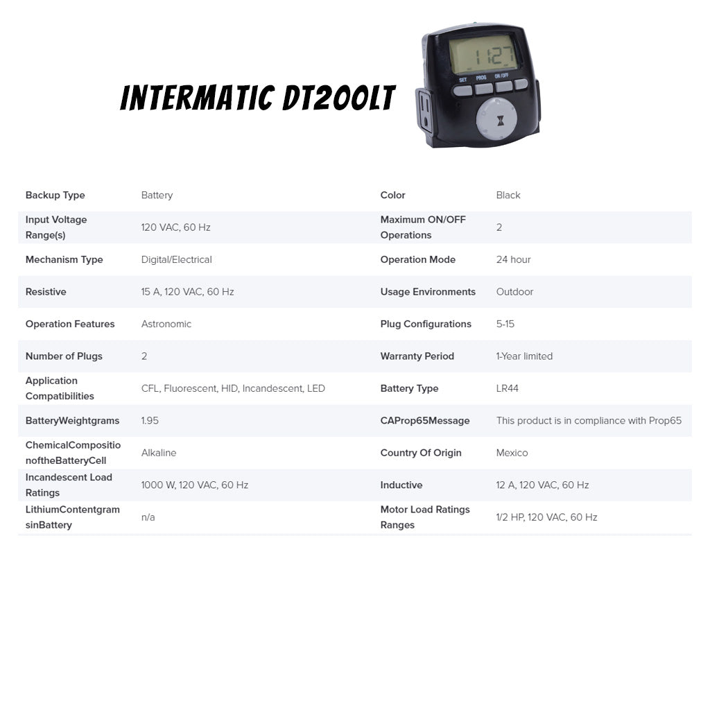 Intermatic DT200LT Digital Landscape Timer