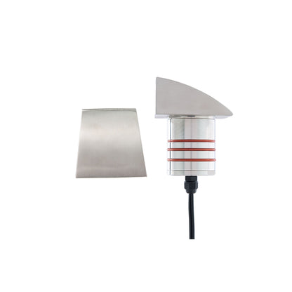 WAC Lighting 2081-30SS 2" LED Recessed In-Ground with Hood Shape, 3000K, Stainless Steel - Recessed - All Lighting Direct
