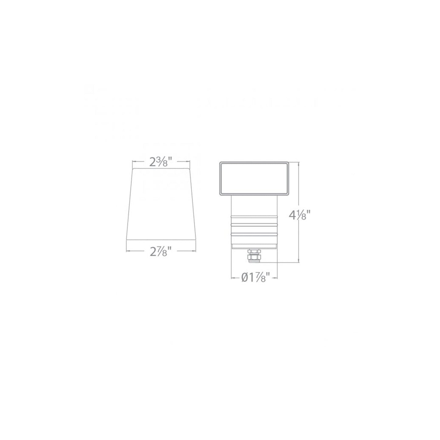 WAC Lighting 2081-30SS 2" LED Recessed In-Ground with Hood Shape, 3000K, Stainless Steel - Recessed - All Lighting Direct