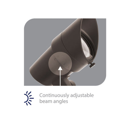 WAC 5011-30BZ • 18W Medium LED Spot to Flood • Adj Beam and Lumens, 3000K• Bronze - Uplight - All Lighting Direct