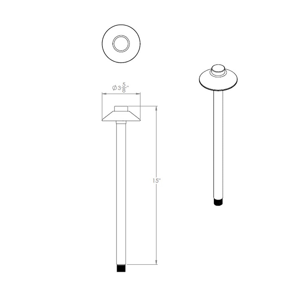 WAC 6511-30BZ • 2.5W Interpath 12V LED Path Light • 3000K • Bronze - Path Light - All Lighting Direct