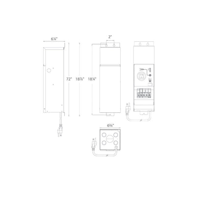 WAC 9300-TRN-SS • 300W Magnetic Outdoor Transformer • 12V • Stainless Steel - Transformer - All Lighting Direct